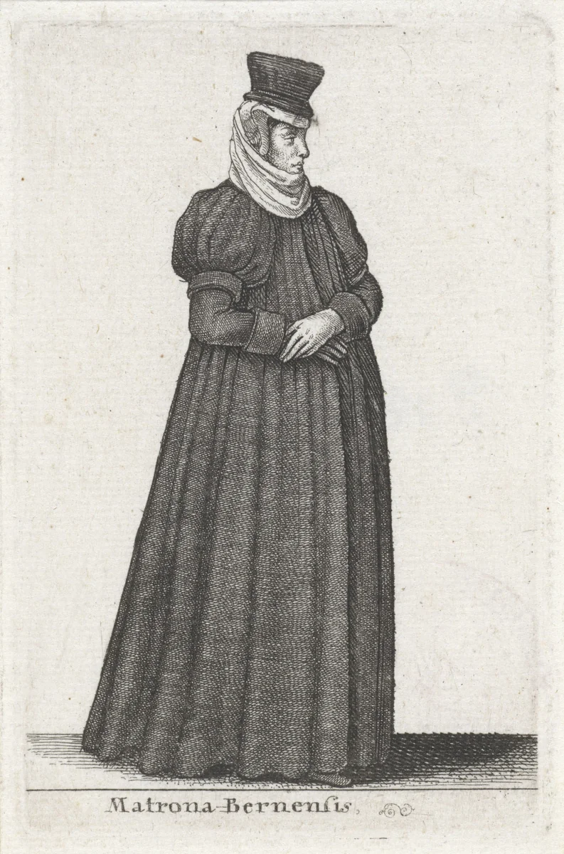 Matrona Bernensis by Wenceslaus Hollar, print, 1644