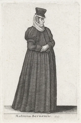 Matrona Bernensis by Wenceslaus Hollar, print, 1644