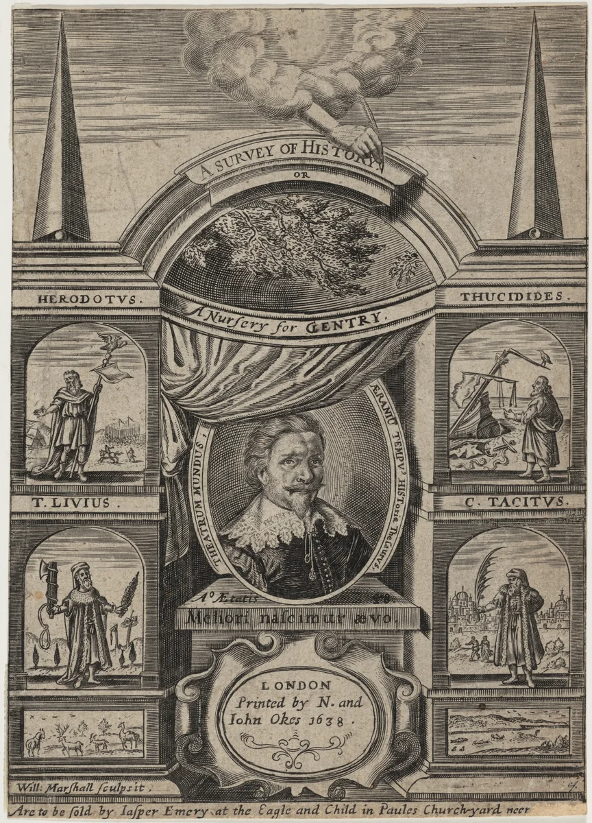 Title page to R. Brathwait, A Survey of History by William Marshall, print, 1638