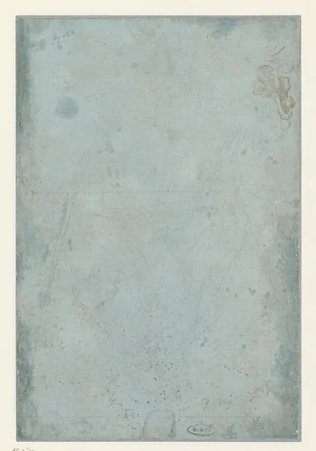 Acanthusblad en schets voor Maria met kind by anonymous, drawing, 1470-1480