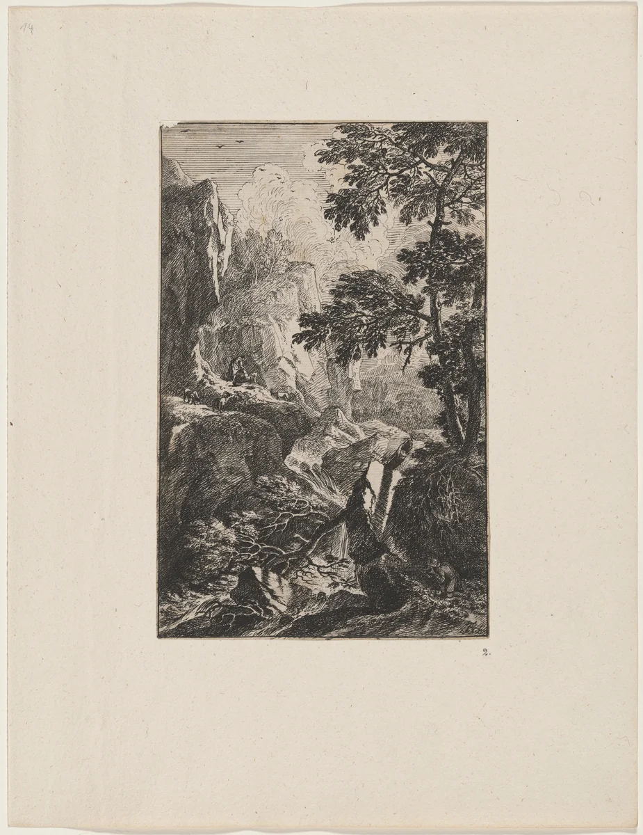 The Hunter by Joachim Franz Beich, print, 1700-1725