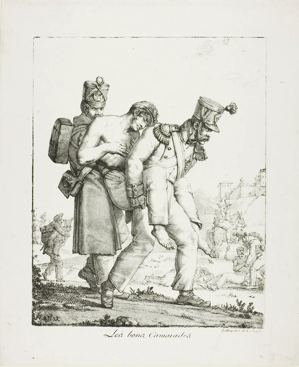 The Good Comrades by Jean Henri Marlet, print, 1818-1819