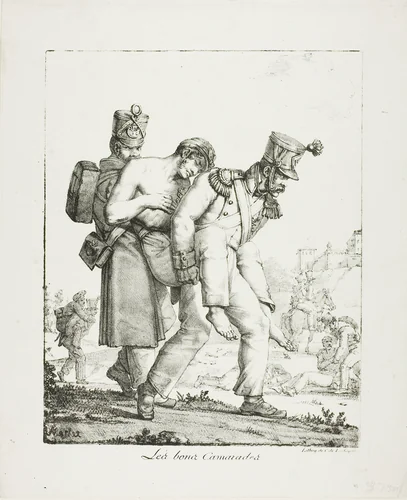 The Good Comrades by Jean Henri Marlet, print, 1818-1819