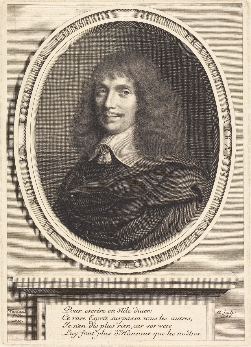 Jean-Pierre Sarrazin by Robert Nanteuil, print, 1656
