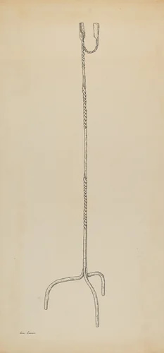 Rush and Candle Stand by Irene Lawson, index of american design, 1939