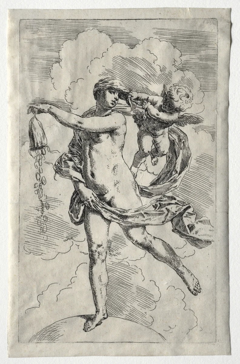 La Fortuna by Simone Cantarini, print, 1632-1648