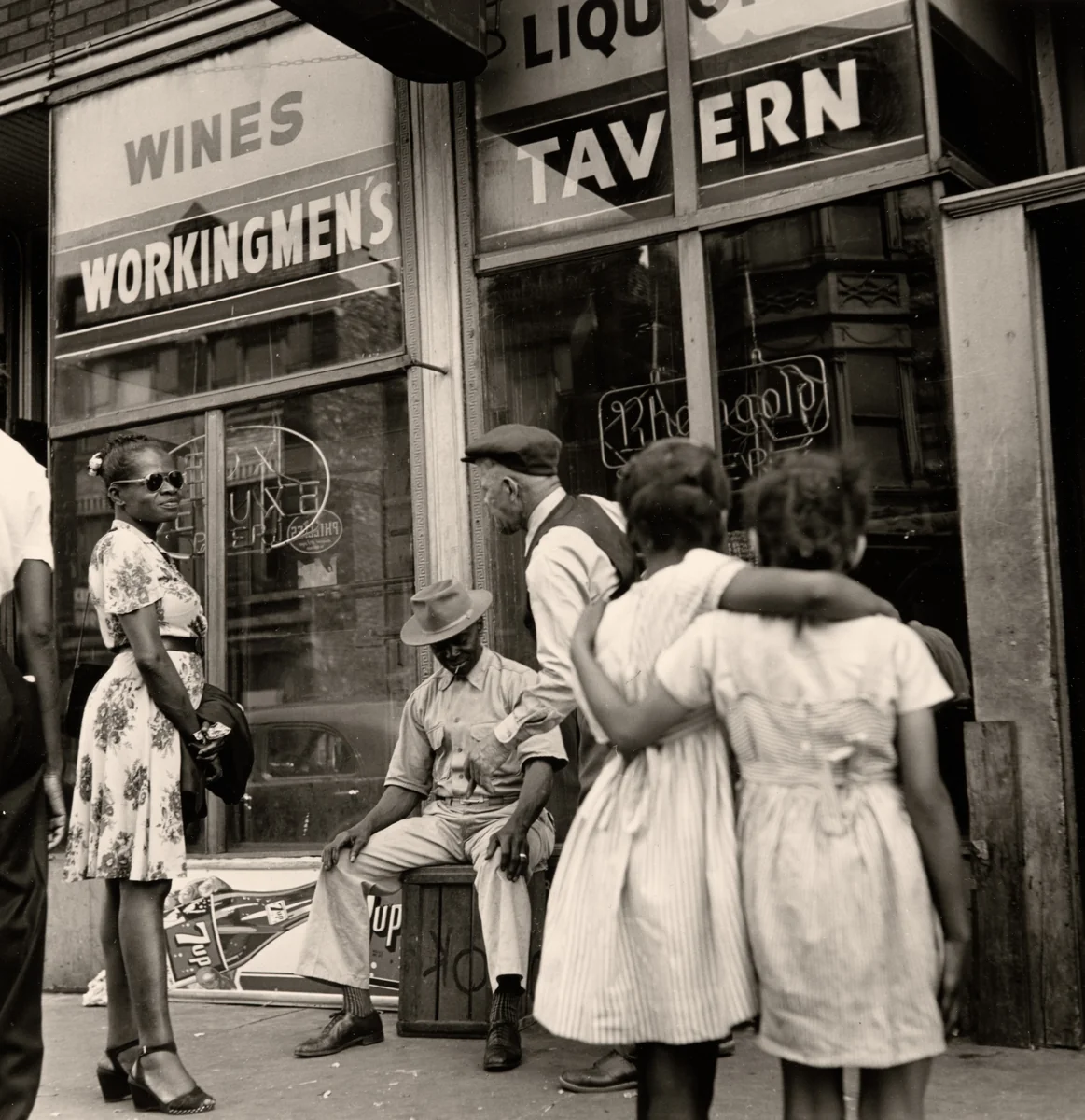 Two Girls Waiting outside a Tavern, Chicago, Illinois by Wayne Miller, photograph, 1947