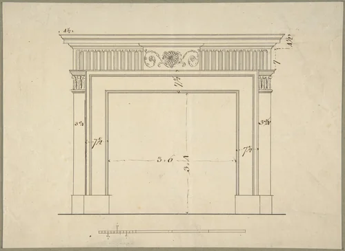 Design for a Chimneypiece by Sir William Chambers, drawing, 1743-1800