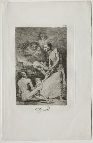 Blow, Plate 69 by Francisco de Goya, print, 1799