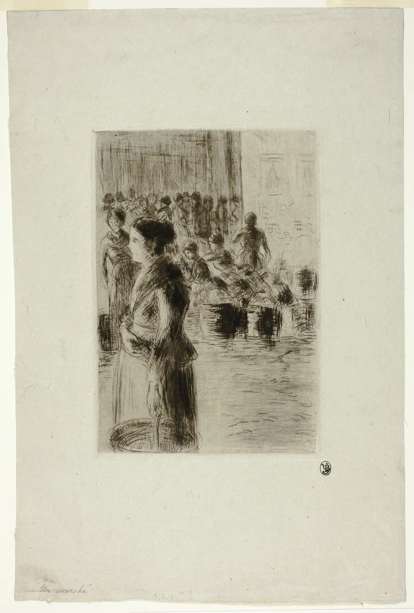 The Maid Shopping by Camille Pissarro, print, 1888