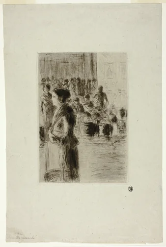 The Maid Shopping by Camille Pissarro, print, 1888