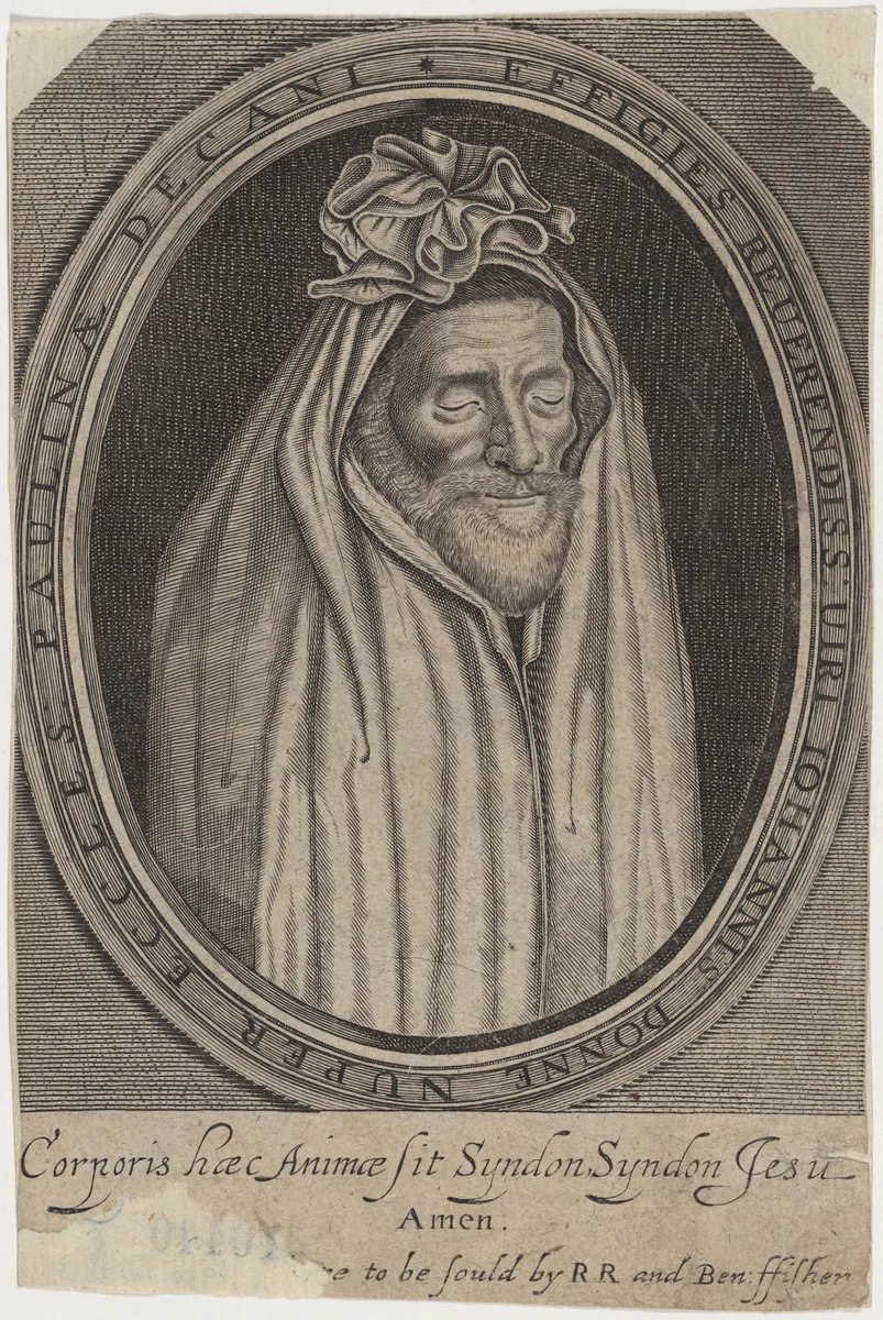Dr. John Donne, Dean of Saint Paul's, Poet by Martin Droeshout, print, 1633