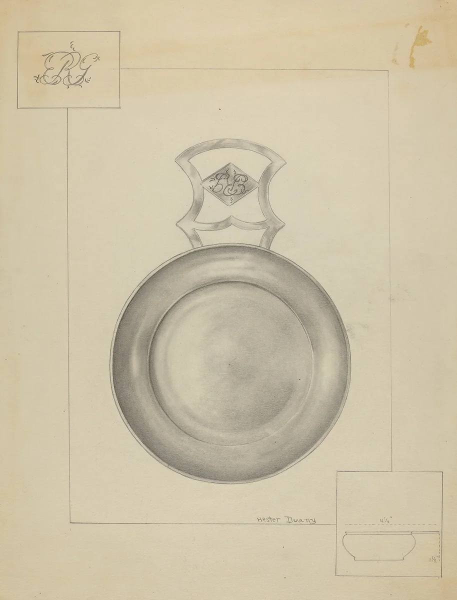 Silver Porringer by Hester Duany, index of american design, 1936
