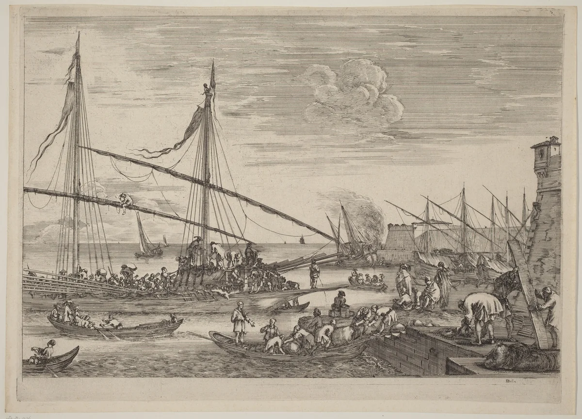 The Fortifications at Livorno by Stefano della Bella, print, 1654-1655