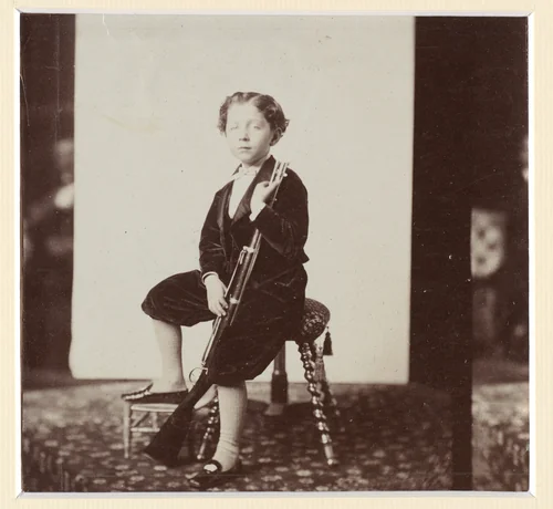 [Imperial Prince with Gun] by André Adolphe-Eugène Disdéri, photograph, 1865-1866