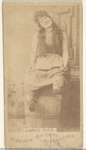 Fanny Rice, from the Actors and Actresses series (N45, Type 1) for Virginia Brights Cigarettes by Allen & Ginter, photograph, 1885-1891