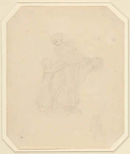 Adult and Two Children by John Flaxman, drawing, 1755-1826