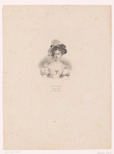 Portret van Maria Carolina van Bourbon-Sicilië by Antoine Fonrouge, print, 1832