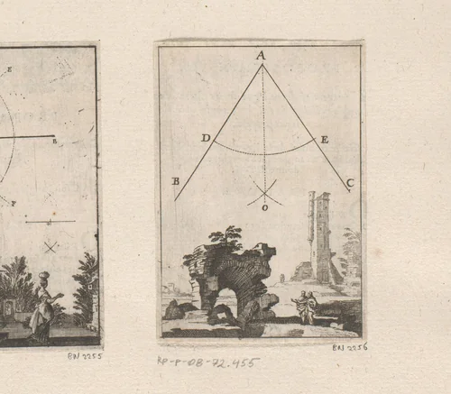 Delen van een hoek van twee rechte lijnen by Sébastien Leclerc, print, 1669