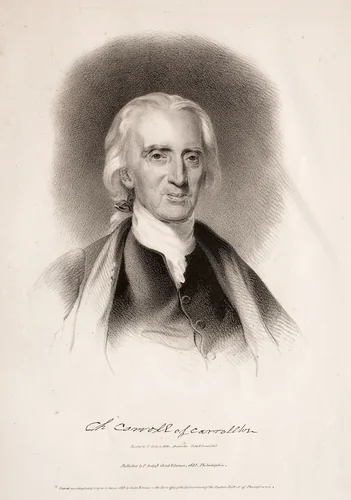 Charles Carroll of Carrollton, Maryland by Albert Newsam, print, 1832