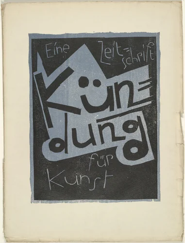 Cover from the periodical Kündung, vol. 1, no. 4, 5, 6 (April, May, June 1921) by Karl Schmidt-Rottluff, periodical, 1921