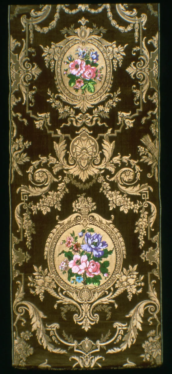 Panel by Mathevon et Bouvard, textile, 1860-1880