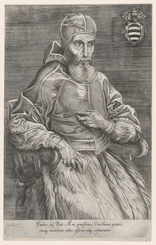 Portrait of Pope Paulus IV by Nicolas Beatrizet, print, 1530-1566
