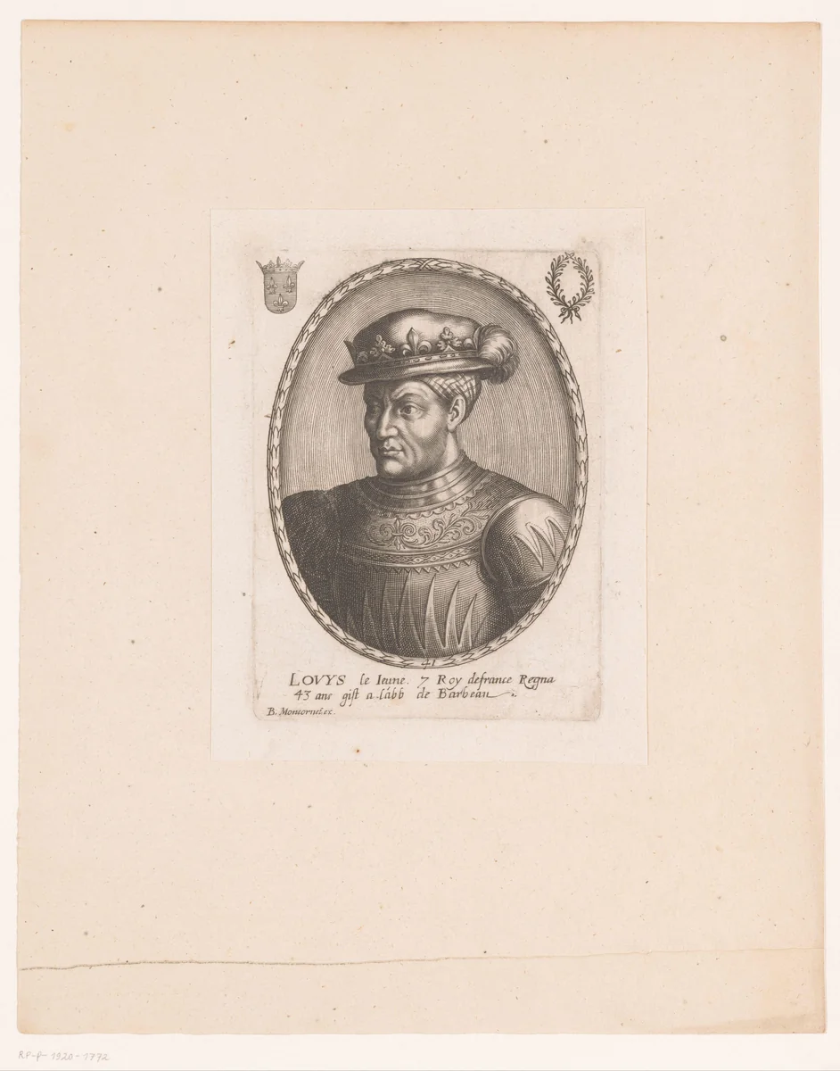 Portret van Lodewijk VII van Frankrijk by anonymous, print, 1610-1668