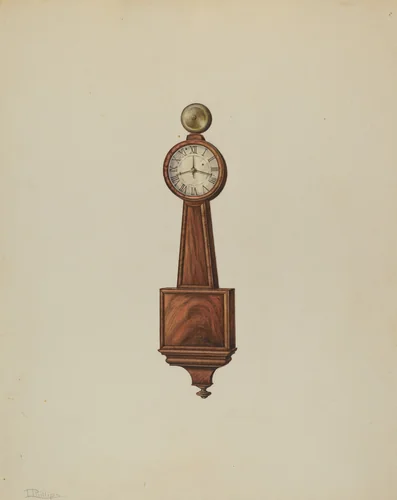 Wall Clock by Lawrence Phillips, index of american design, 1938
