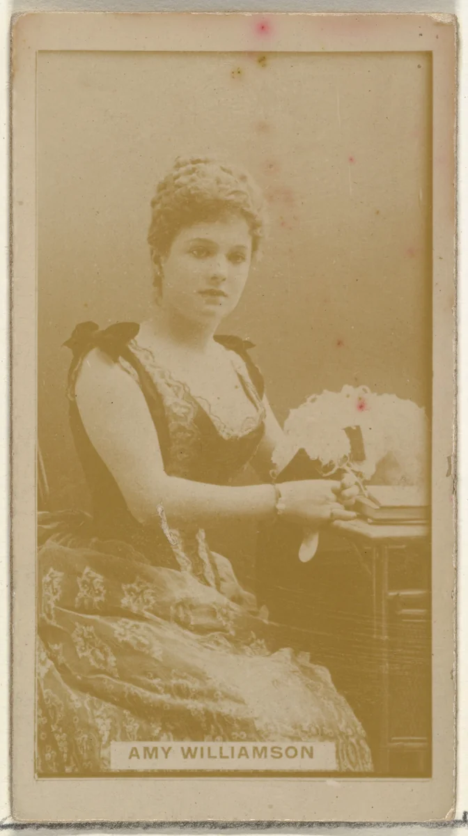 Amy Williamson, from the Actors and Actresses series (N145-8) issued by Duke Sons & Co. to promote Duke Cigarettes by W. Duke, Sons & Co., photograph, 1890-1895