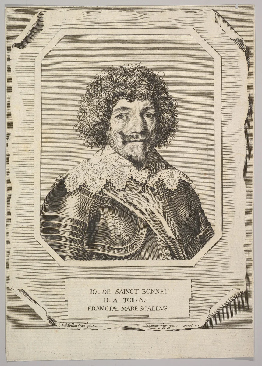 Jean de Saint-Bonnet, marquis de Toiras by Pierre Daret, print, 1604-1675