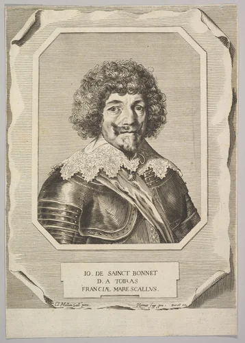 Jean de Saint-Bonnet, marquis de Toiras by Pierre Daret, print, 1604-1675