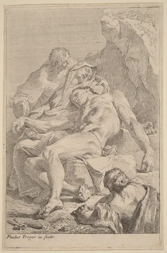 Pietà by Paul Troger, print, 1720-1729