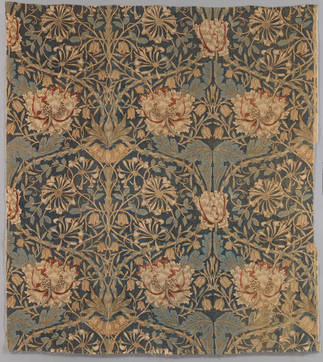 Honeysuckle by William Morris, textile, 1876-1877