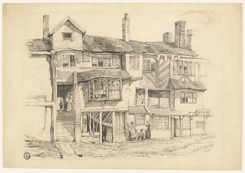 Bridge St. Chester by Alexander Stuart Boyd, drawing, 1874-1930