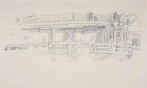 Old Battersea Bridge by James McNeill Whistler, print, 1879