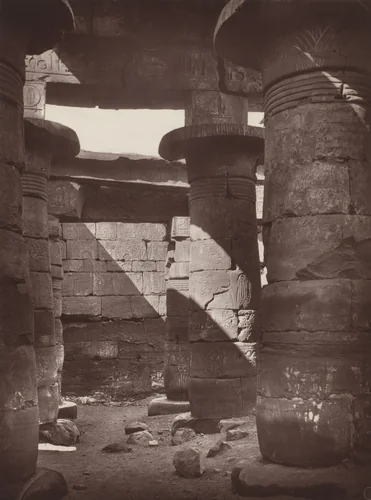 Interior of the Small Temple, Karnak by William de Wiveleslie Abney, photograph, 1876