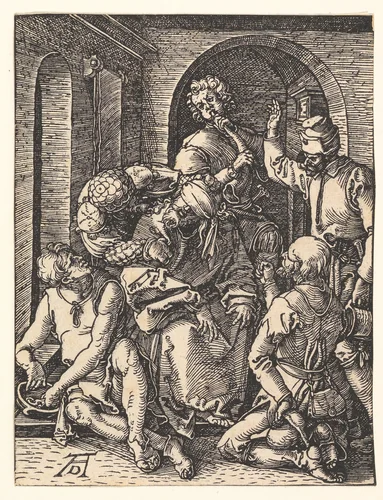 The Mocking of Christ, from "The Small Passion" by Albrecht Dürer, print, 1508-1509
