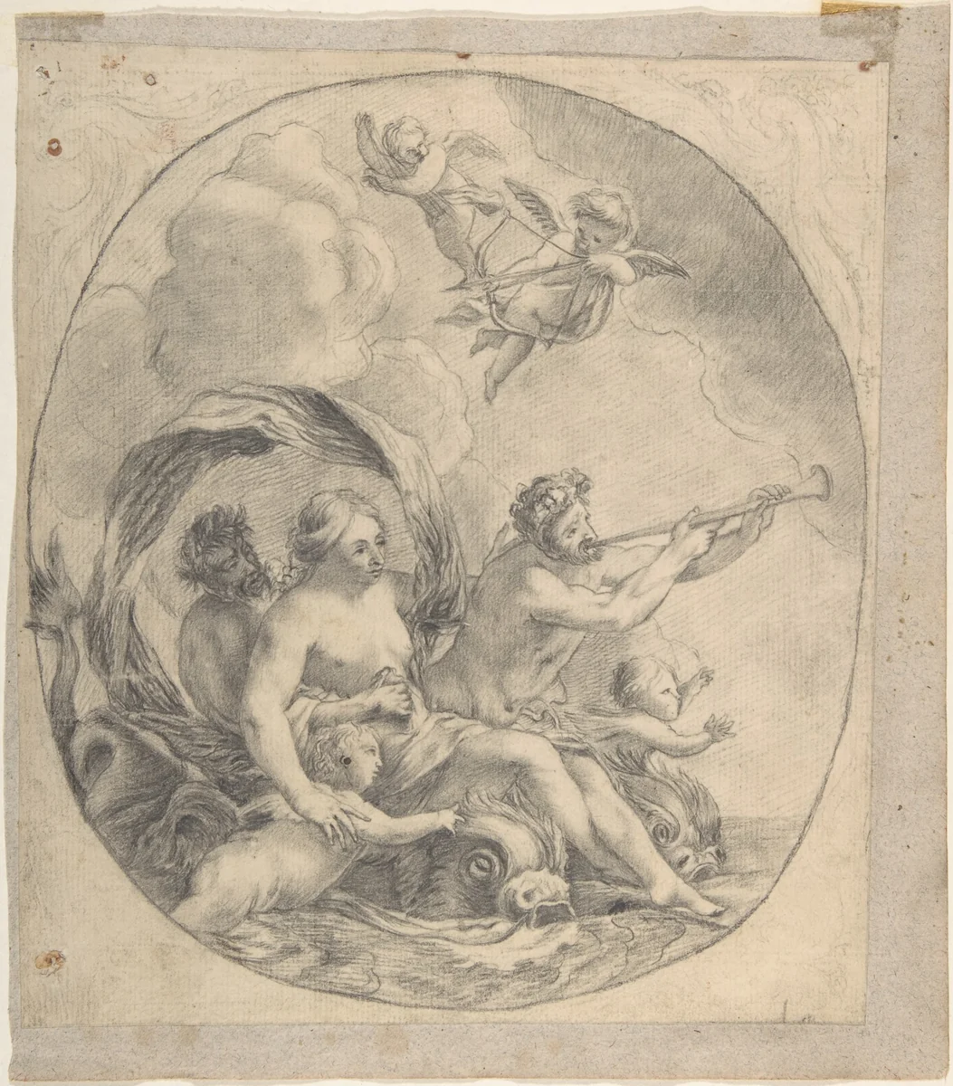 The Triumph of Galatea by anonymous, drawing, 1600-1700