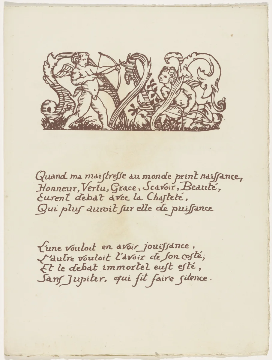 Headpiece (folio 54) from Les Amours (The Loves) by Émile Bernard, illustrated book, 1915