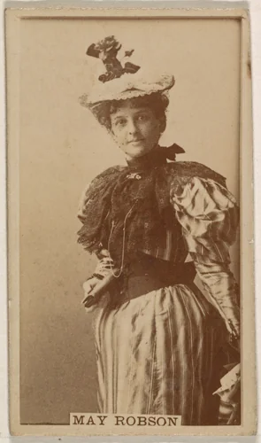 May Robson, from the Actresses series (N245) issued by Kinney Brothers to promote Sweet Caporal Cigarettes by Kinney Brothers Tobacco Company, photograph, 1890