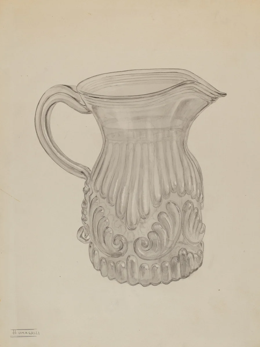 Pitcher by Frank Fumagalli, index of american design, 1937