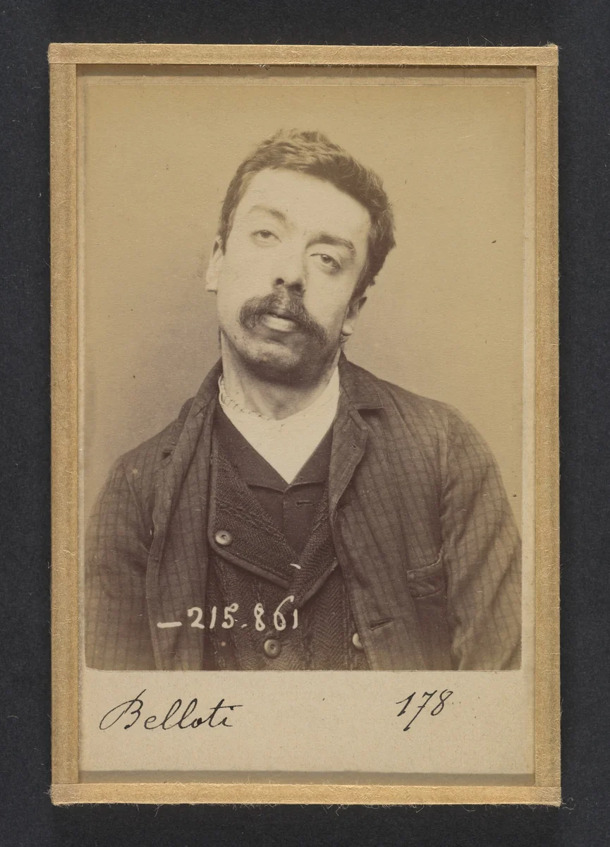 Belloti. Louis. 28 ans, né à Turin. Camelot. Anarchiste. 18/3/94. by Alphonse Bertillon, photograph, 1894