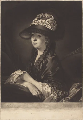 Lucinda, Miss Moore by James Watson; Pierre-Etienne Falconet, print, 1772