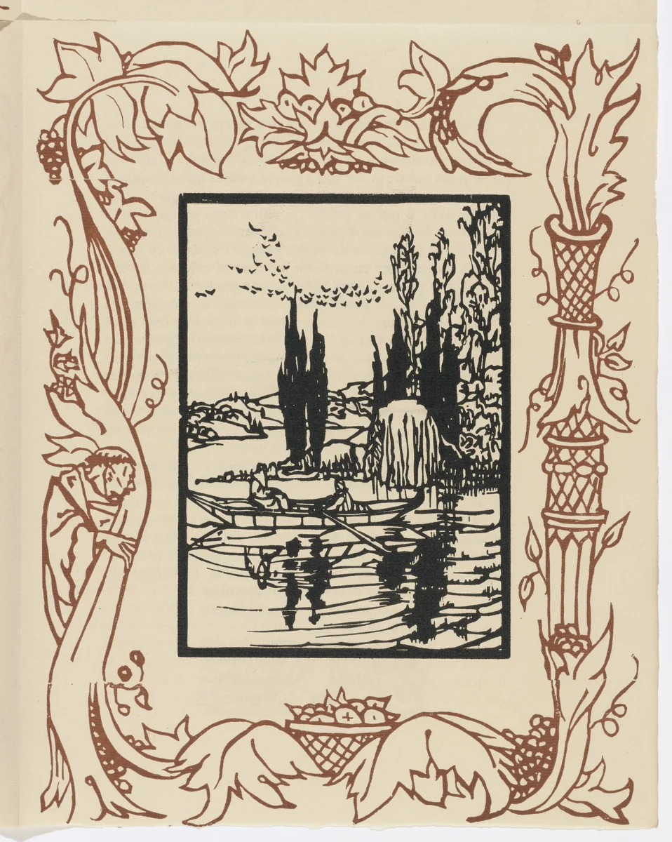 Plate (page 51) from Les Petites Fleurs de St. François (The Little Flowers of St. Francis) by Émile Bernard, illustrated book, 1928