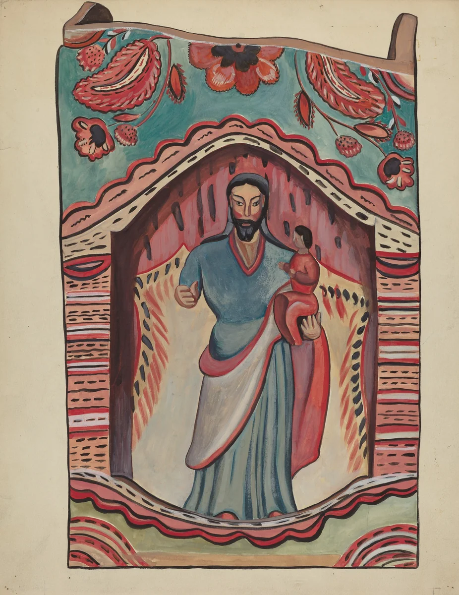 Retablo of Saint Joseph by E. Boyd, index of american design, 1935-1942