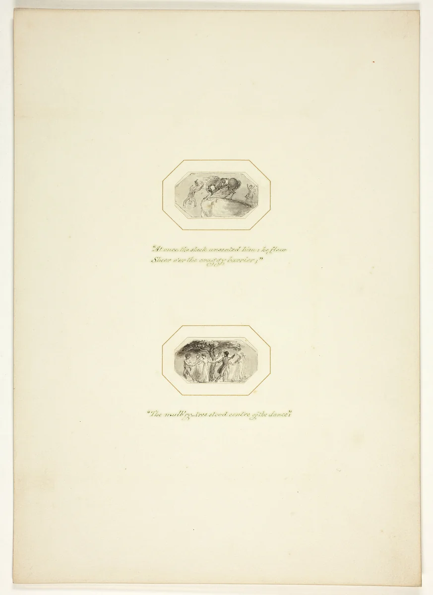 Study for a plate from The Task by Thomas Stothard, drawing, 1795-1805