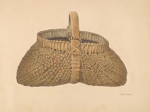 Wicker Basket by Bisby Finley, index of american design, 1939