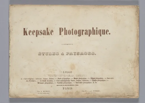 Keepsake Photographique: Études & Paysages by Alphonse de Brébisson, book, 1850-1854