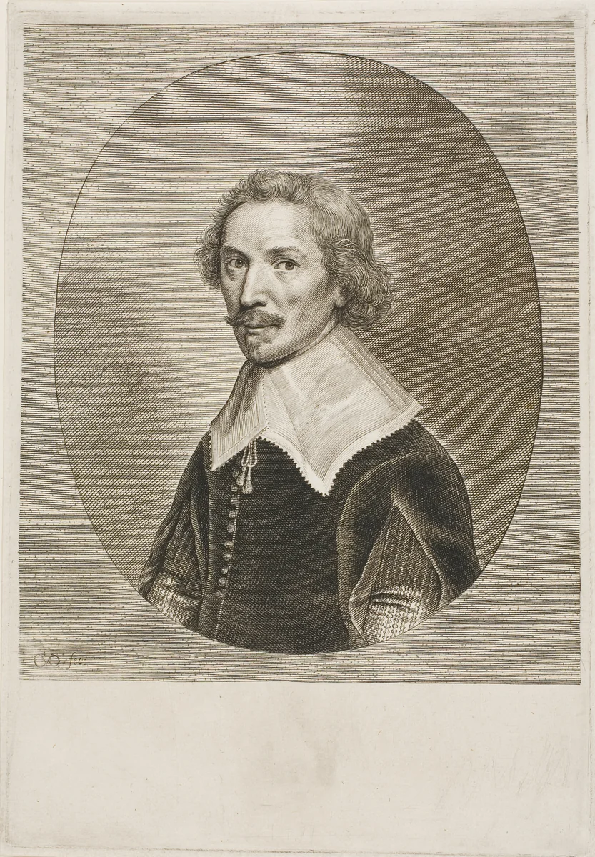 Portrait by Chrispyn van den Queboorn, print, 1624-1652